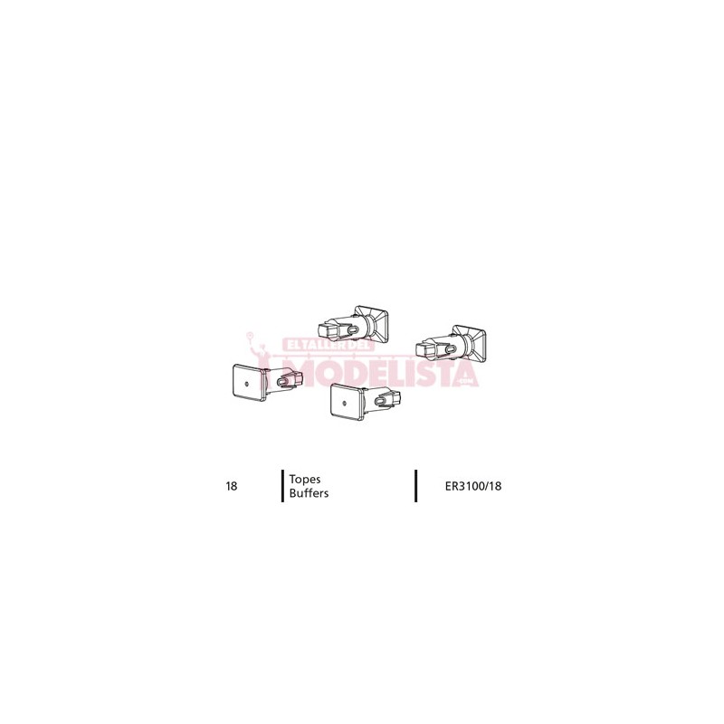 Set de topes (x4), RENFE 321. ELECTROTREN ER3100/18