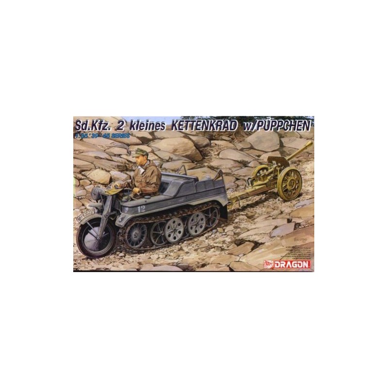 Sd.Kfz. 2 Kettenkrad pequeños con figuras.