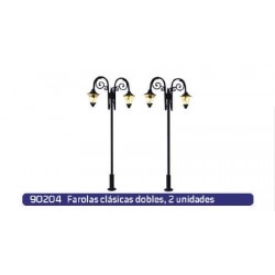 Lampadaires doubles classiques.