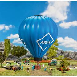 Hot air balloon with gas flame.