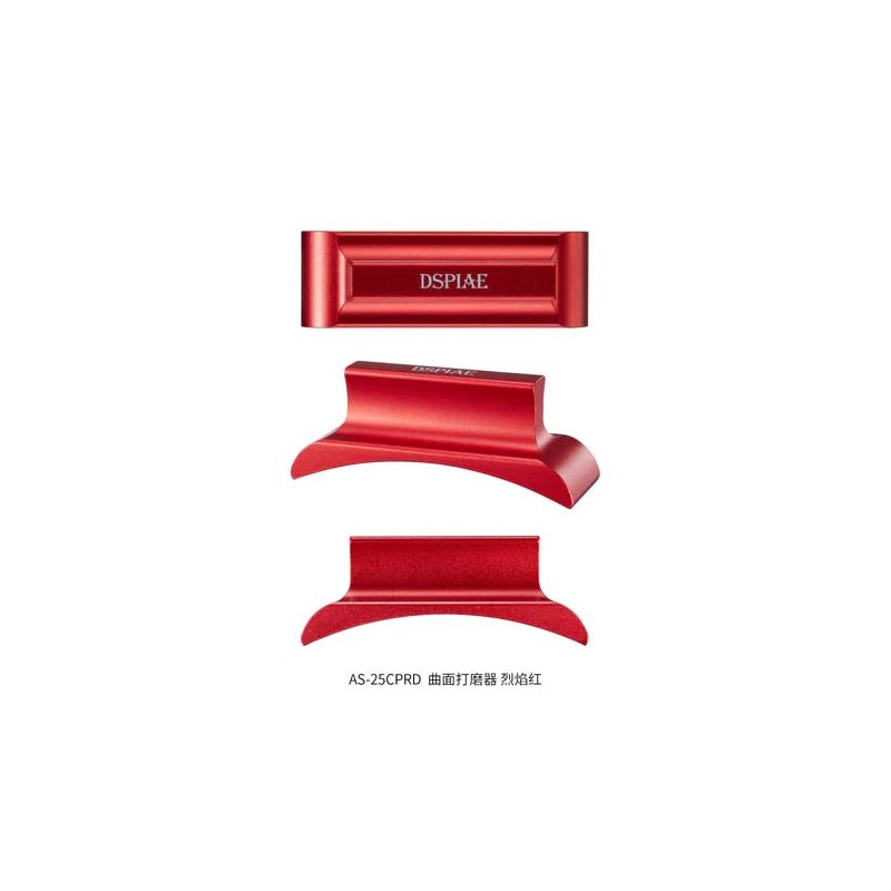 Bloque de lijado curvo, rojo.