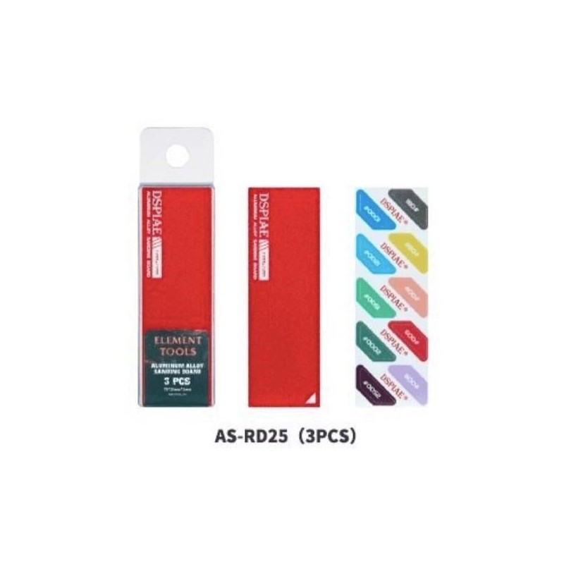 Soporte de lija de aluminio, roja.