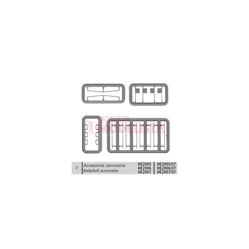 Accesorios para carrocería. Renfe 279.