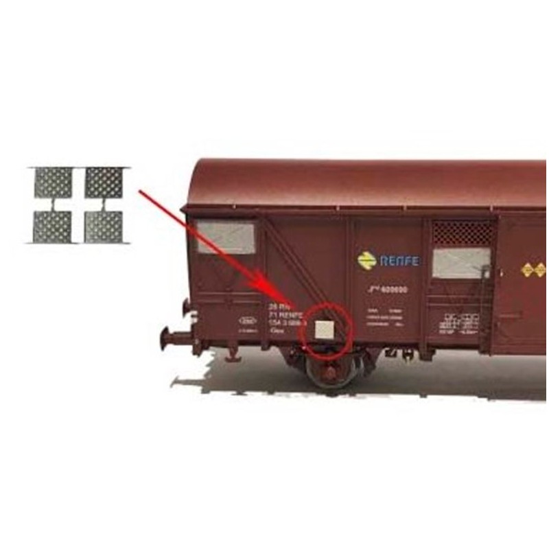 Rejillas portadocumentos vagones.