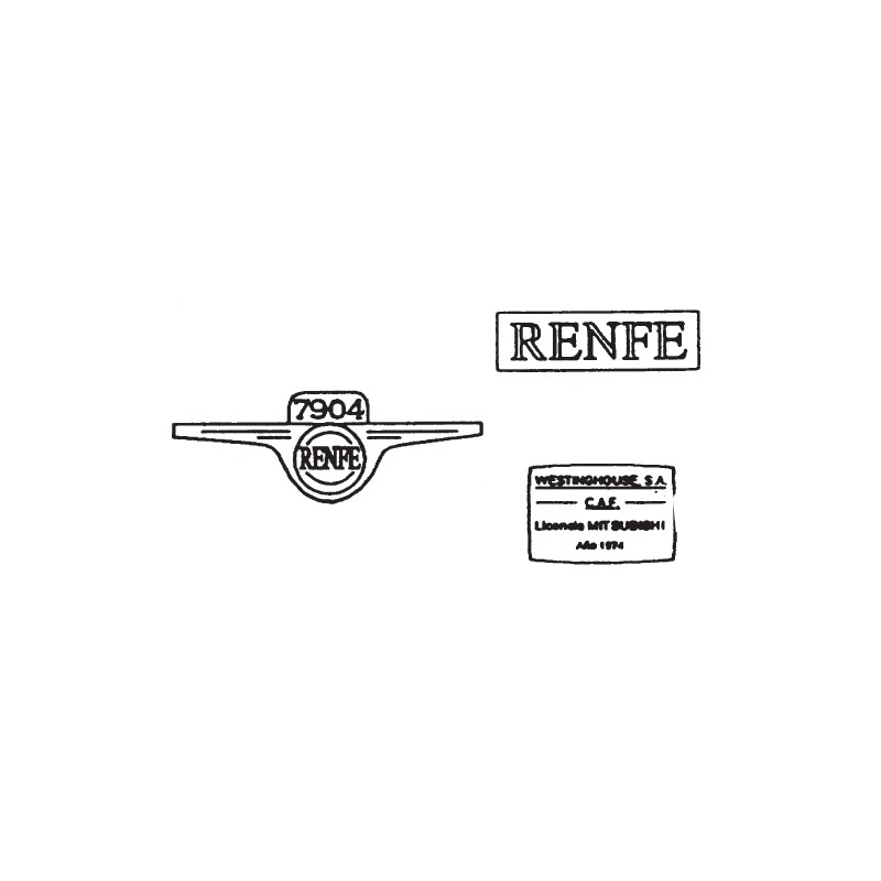 Placas grabadas "JAPONESAS". Serie 7902