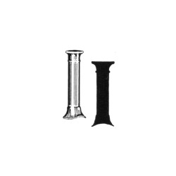 Lareira reta com flangon.
