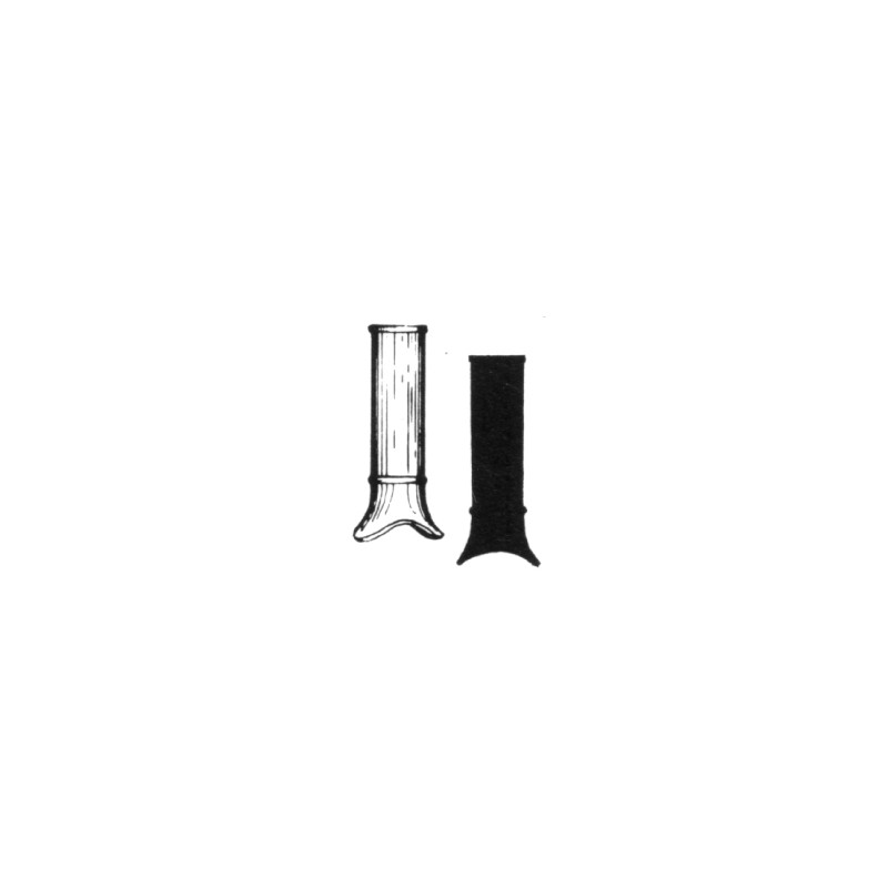 Chimenea recta con aro superior e inferior.