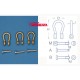 Shackles 8,6 mm (x 4). RB 103-96A