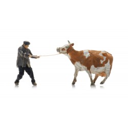 Contadino con mucca.