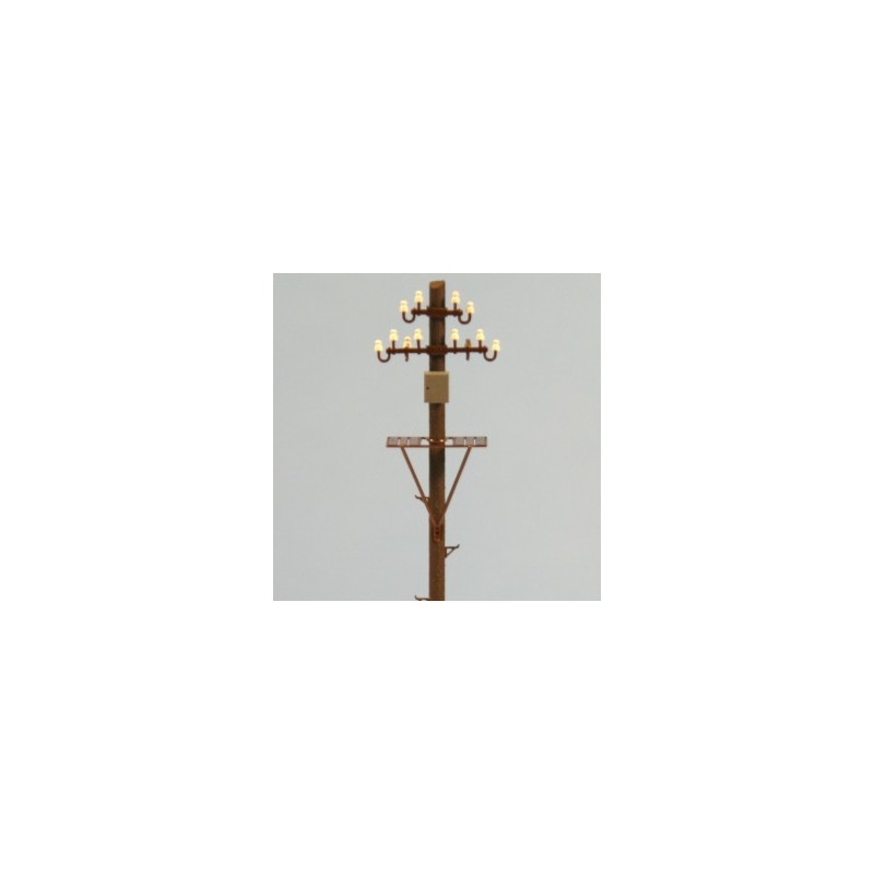 Poste para tendido de luz con registro y plataforma. RB 2812