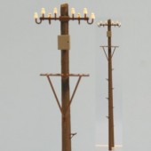 Poste para tendido de luz con registro y plataforma. RB 2831