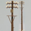 Poste para tendido de luz con registro y plataforma. RB 2833