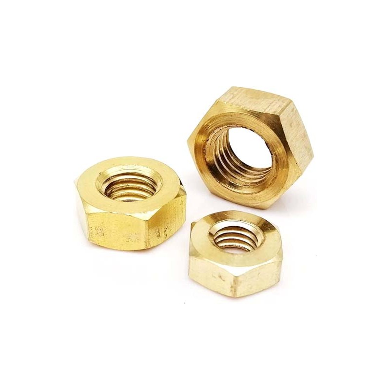 Tuercas de latón niquelado M1,4 (x50)