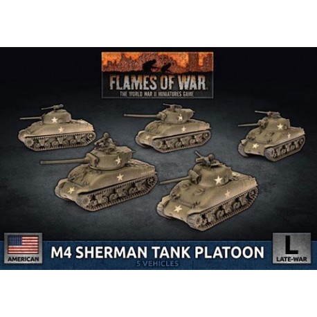 juego de miniaturas flames of war peloton de tanques M4 sherman de battlefront - comprar en el taller del modelista