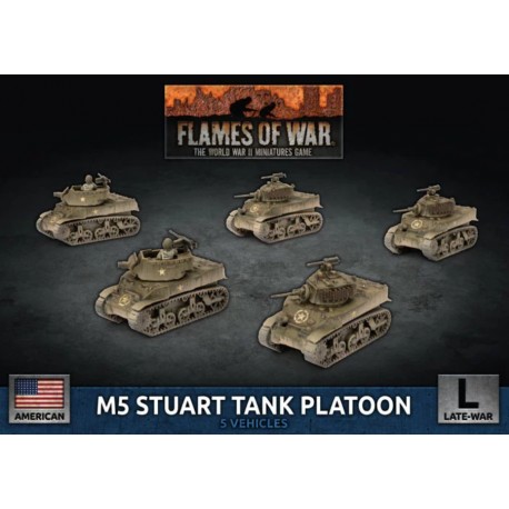 juego belico flames of war peloton de tanques ligeros M5 Stuart de battlefront - comprar en el taller del modelista.