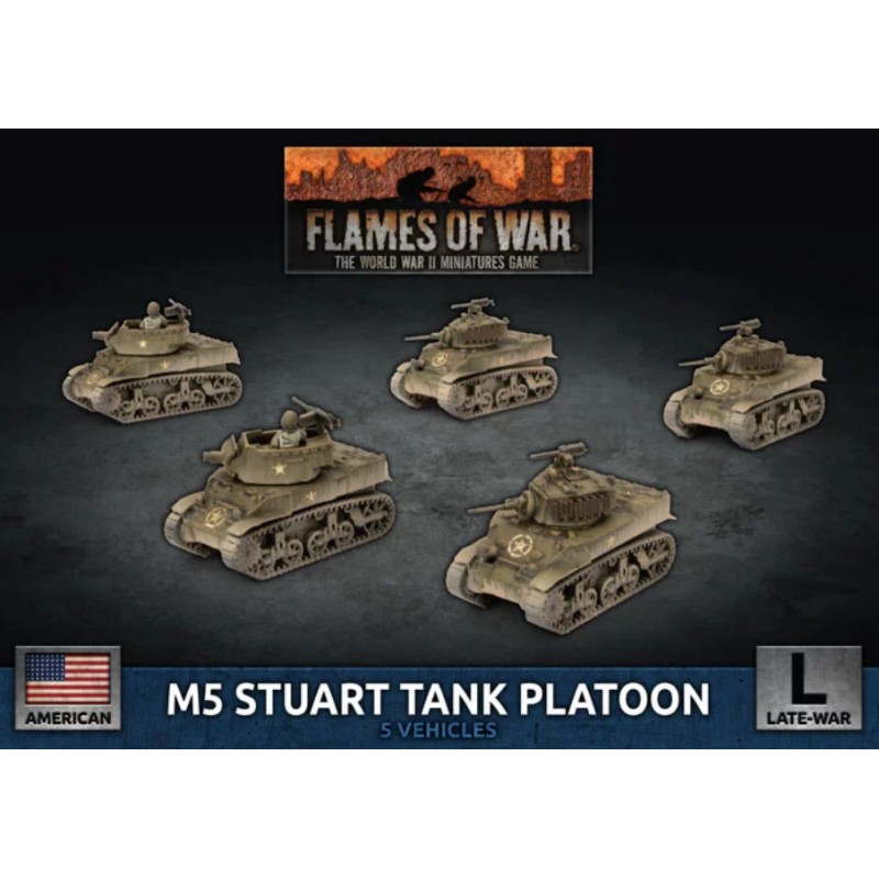 Flames of War: M5 Stuart Light Tank Platoon Miniatures Game by Battlefront Miniatures – Buy at El Taller del Modelista Flames of War: M5 Stuart Light Tank Platoon Miniatures Game by Battlefront Miniatures – Buy at El Taller del Modelista