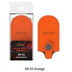 Protecteur en cuir pour pince à épiler. Orange.