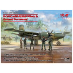 B-26K com pilotos da USAF e pessoal de terra.