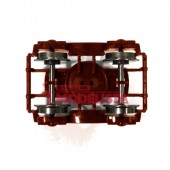 Bogie con ejes Y25 rojo óxido.