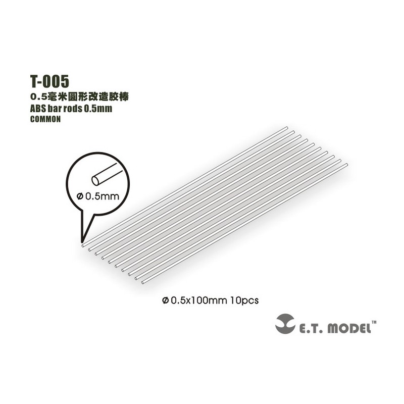 Varillas de ABS 0,5 mm.