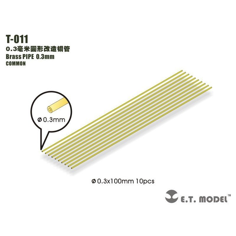Tubos de latón 0.3 mm.