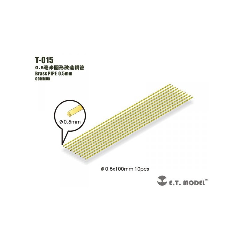 Tubos de latón 0.5 mm.