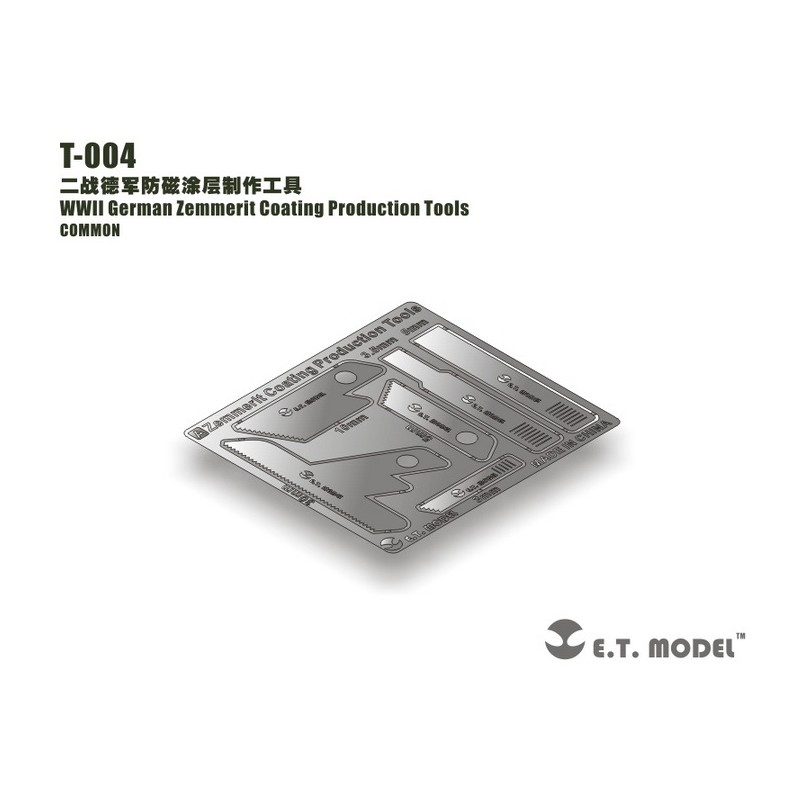 Fotograbado: Herramientas de producción de recubrimientos Zimmerit alemanes de la WWII.