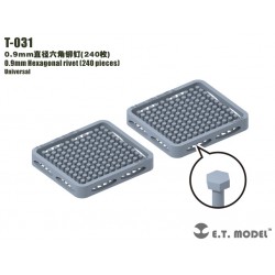 Rivet hexagonal de 0,9 mm (240 pièces).