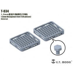 Rivet hexagonal de 1,5 mm (120 pièces).