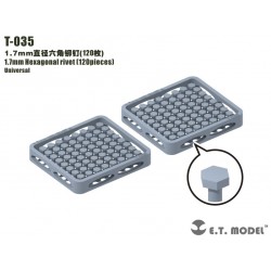 Rivet hexagonal de 1,7 mm (120 pièces).