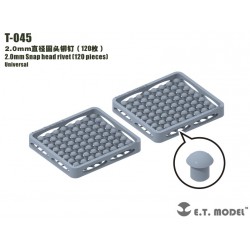 Rivet à tête encliquetable de 2,0 mm (120 pièces).