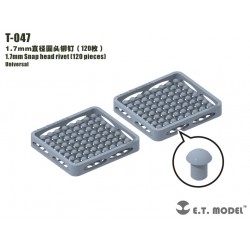 Rivet à tête encliquetable de 1,7 mm (120 pièces).