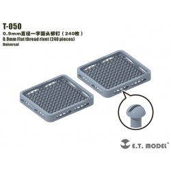Rivet à filetage plat de 0,9 mm (240 pièces).
