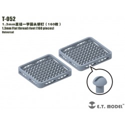 Rebite de rosca plana de 1,3 mm (160 peças).