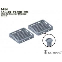 Rivet à filetage plat de 1,7 mm (120 pièces).