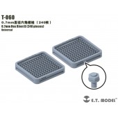 Remache hexagonal de 0,7 mm (240 piezas).