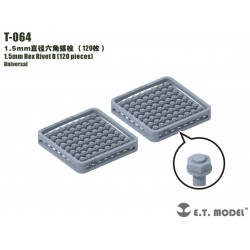 Rivet hexagonal de 1,5 mm (120 pièces).