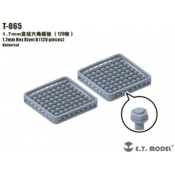 Rivet hexagonal de 1,7 mm (120 pièces).