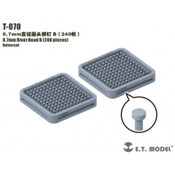 Tête de rivet B de 0,7 mm (240 pièces).