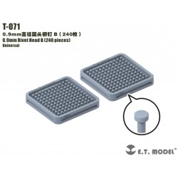 Tête de rivet B de 0,9 mm (240 pièces).