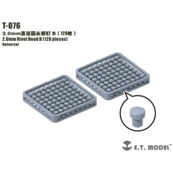 Tête de sertir B de 2,0 mm (120 pièces).