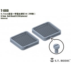 Testa del bullone B da 0,7 mm (240 pezzi).