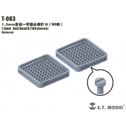 Cabeça de parafuso B de 1,3 mm (160 peças).