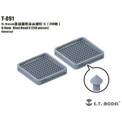 Cabeça de rebite C de 0,9 mm (240 peças).
