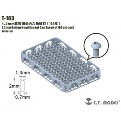 1.3 mm Button Head Socket Cap Screws.