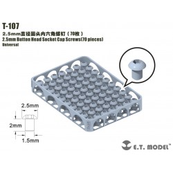 2.5 mm Button Head Socket Cap Screws.