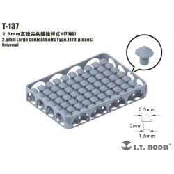 Große 2,5 mm konische Schrauben vom Typ 1.