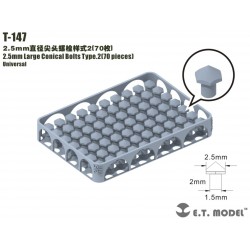 Pernos Cónicos Grandes de 2.5 mm Tipo 2.
