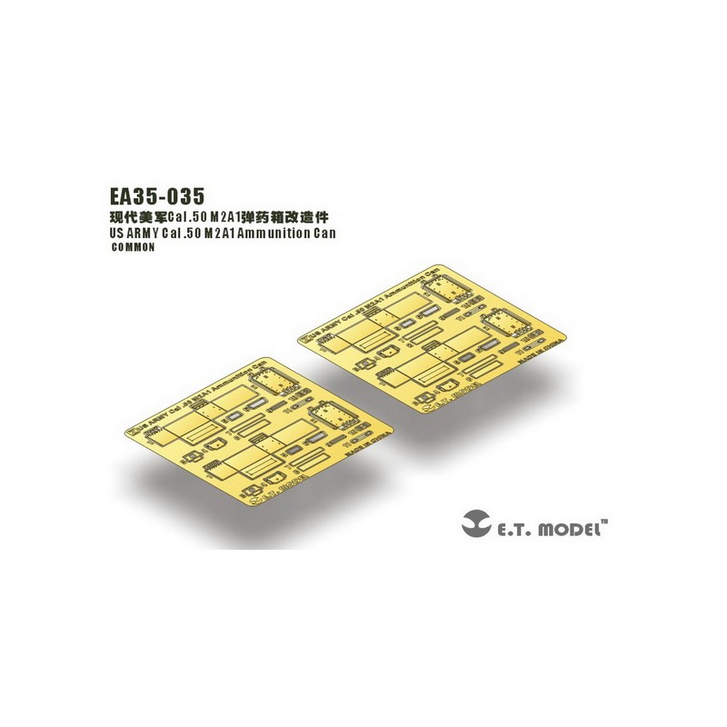 Fotograbado: Lata de municiones Cal .50 M2A1 del EJÉRCITO DE EE. UU.