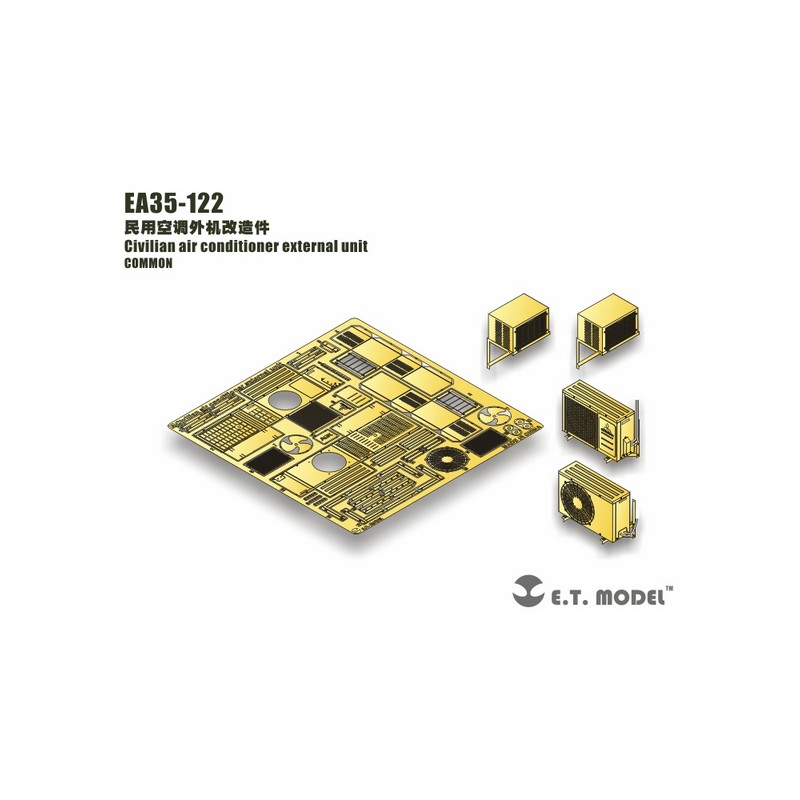 Fotograbado: Unidad exterior de aire acondicionado civil.